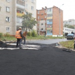 Ремонт дворовой территории, п. Товарково, ул. Туркестанская